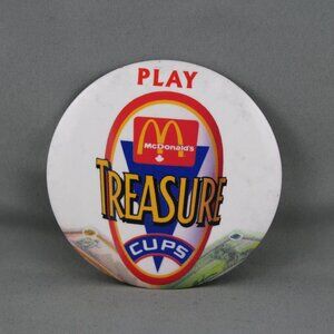 980s Mc Donald's Staff Pin - In Store Promo Pin - Treasure Cups